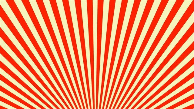 background with sun rays. radial rising sun burst loop. geometric art and comic style background animated 4k