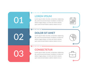 Infographic template with 3 steps, workflow, process chart