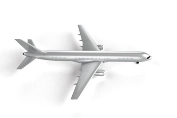 Airplane on white background mock up