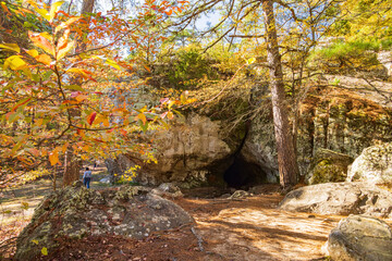 Nature cave of Robbers Cave State Park