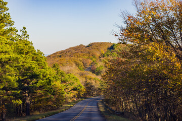 High angle view of Talimena National Scenic Byway