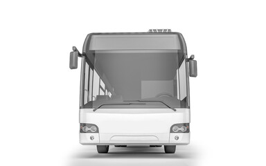 Bus on white background mockup