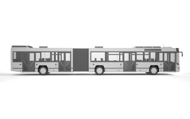 Bus on white background mockup