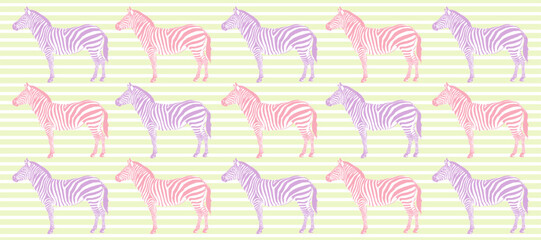 Sketch pattern with wild animal zebra print © singgih