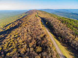 High angle view of Talimena National Scenic Byway