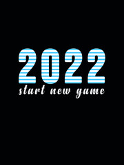 Happy new year 2022 t-shirt design.