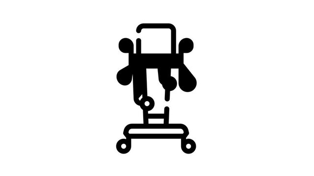 Physical Therapy Aid line icon animation. Magnetic Therapy Device And Laser, Massager, Physiotherapy Complex And Ultrasonic Inhaler