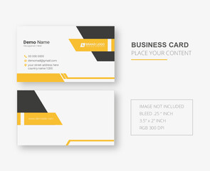 Modern business card print templates. Personal visiting card with company logo. 