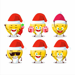 Santa Claus emoticons with yellow love gummy candy cartoon character