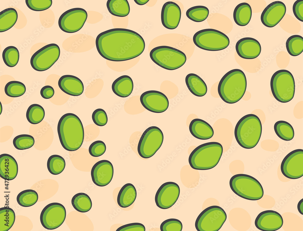 Poster simple background with green dots pattern