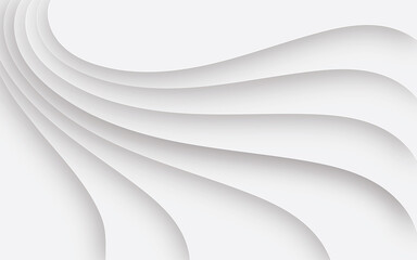 abstract curve line white background. Soft smooth lines curving to form a surface of light and shadow. abstract curvature line pattern white background.	
