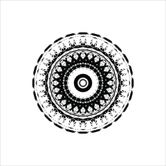 Ornamental Motive Pattern Circle-Shaped. Decoration for Interior, Exterior, Carpet, Textile, Garment, Cloth, Silk, Tile, Plastic, Paper, Wrapping, Wallpaper, Pillow, Sofa, Henna, Background, Ect