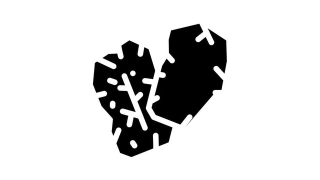 Magic Mystery Objects glyph icon animation. Sphere For Spiritism And Magic Cards, Ouija Board For Communicating With Spirits And Runes