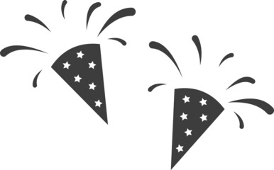 Christmas fireworks with confetti. Vector image of Christmas.