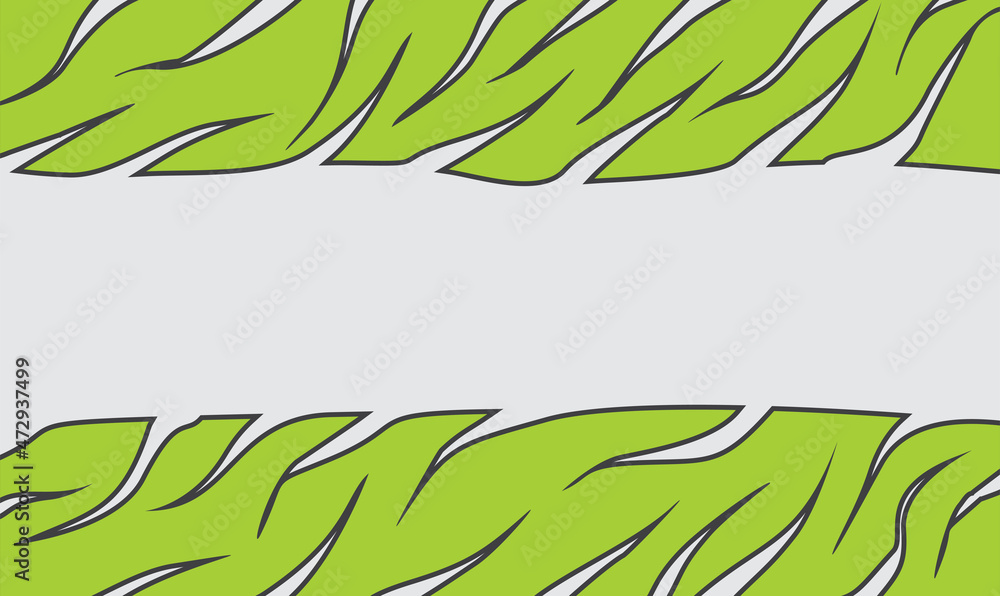 Poster abstract background with green sliced pattern and some copy space area