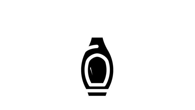 Food Additives Formula glyph icon animation. Corn Syrup And Sugar Substitute, Chemical Inventory And Amino Acids Food Additives