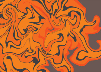 An illustration of abstract orange oil paint texture
