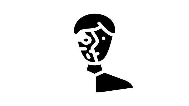 Robot Future Electronic Equipment glyph icon animation. Military And Underwater Robot, Vacuum Cleaner And Cyborg, Nanorobot And Drone, Robotic Arm Doing Surgery Operation