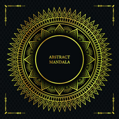 Creative luxury mandala background ornamental with golden arabesque pattern islamic mandala vector