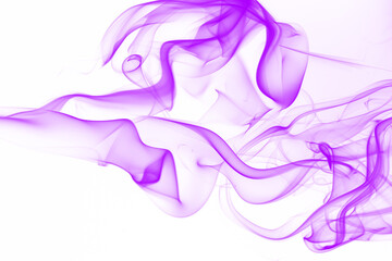 purple smoke abstract on white background
