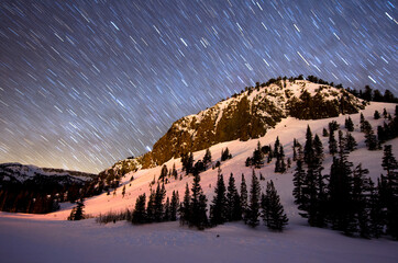 Star Trails in the Snow