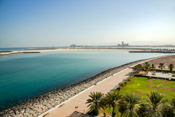 Marjan Island in emirate of Ras al Khaimah with lots of hotels and resorts for a perfect getaway...