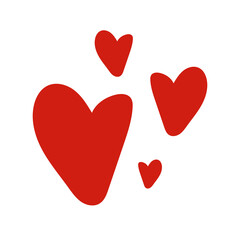 Red valentine day heart background. Vector illustration