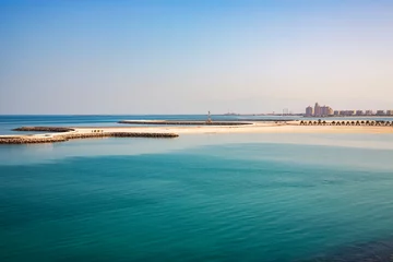 Schilderijen op glas New bulk island for the built of new hotels near Marjan Island in emirate of Ras al Khaimah in the United Arab Emirates © Tanya Keisha