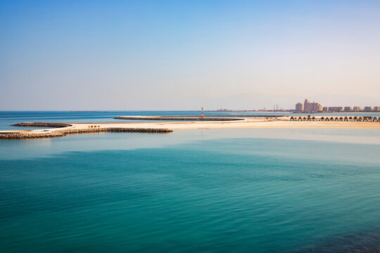 New bulk island for the built of new hotels near Marjan Island in emirate of Ras al Khaimah in the United Arab Emirates