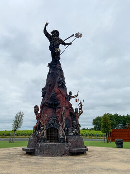 Hellfest Festival Hard Music Metal Sculpture In Clisson France