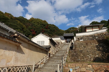 The access to the precincts of Saihou-ji Temple in Takehara City in Hiroshima Prefecture in Japan 日本の広島県竹原市にある西芳寺境内への参道