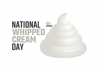 vector graphic of national whipped cream day good for national whipped cream day celebration. flat design. flyer design.flat illustration.