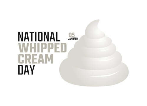 vector graphic of national whipped cream day good for national whipped cream day celebration. flat design. flyer design.flat illustration.