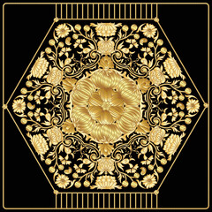 Fantasy flowers in retro, vintage embroidery style. The design is suitable for blanket, pillow, pillowcase, napkin, cover, postcard. Vector illustration. 