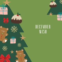 Merry Christmas greeting cards. Universal trendy modern Winter Holidays art templates