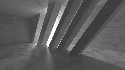 Abstract architecture background. Empty rough concrete interior