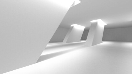 White Modern Background. Abstract Building Concept
