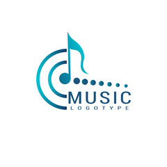 logo template vector design for music. Abstract music logo icon vector design.
