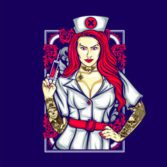 sexy nurse holding syringe