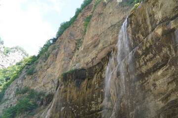 Beautiful waterfall in the mountains