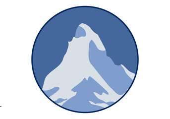 Paisaje de montaña con nieve en invierno.