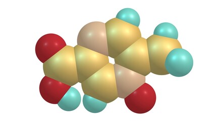 Acipimox molecular structure isolated on white
