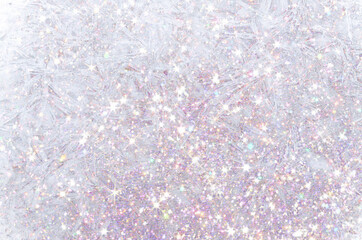 frosty background, winter texture, glitter on a white background