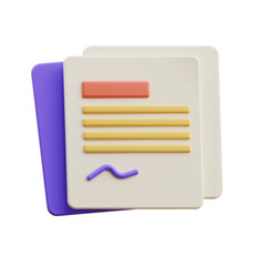 3d rendering documents with signature