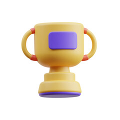 3d rendering trophy  award illustration