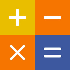 Obraz premium calculator icon vector illustration logo style