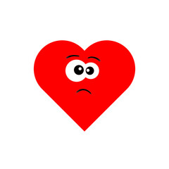 Sad heart illustration vector icon emotion 