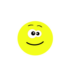 Fototapeta premium Smiley face emotion vector illustration on white background