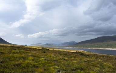 Fototapeta na wymiar Beinn Dearg range over Loch Glascarnoch, Scotland, UK