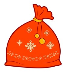 Christmas cartoons clip art. Christmas bag  illustration